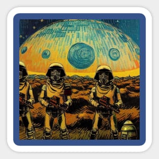 Starry Night in Mos Eisley Tatooine Sticker